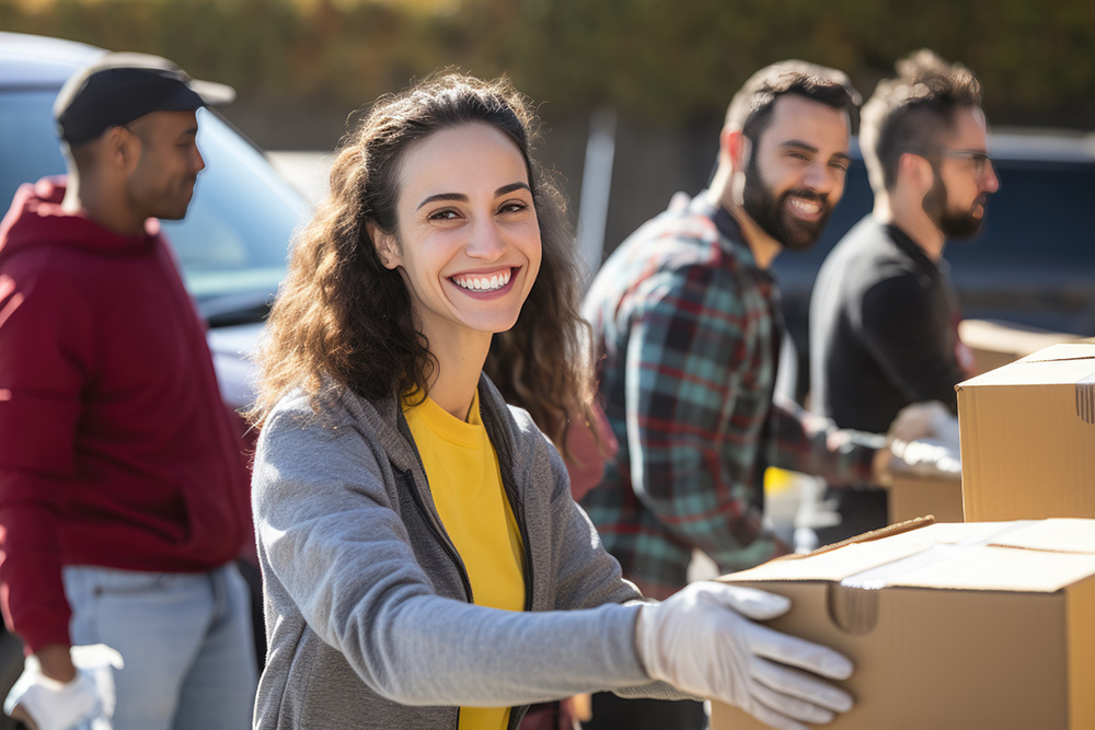 Group of people volunteering for their local nonprofit